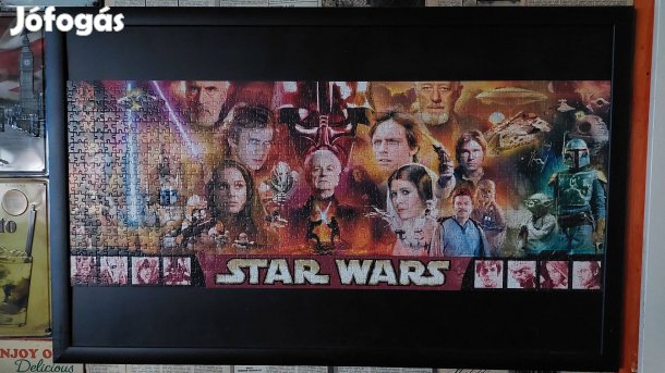Star Wars panoráma puzzle képkeretben