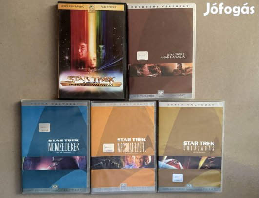 Star trek 1,2,7,8,9rész (10lemezes) dvd