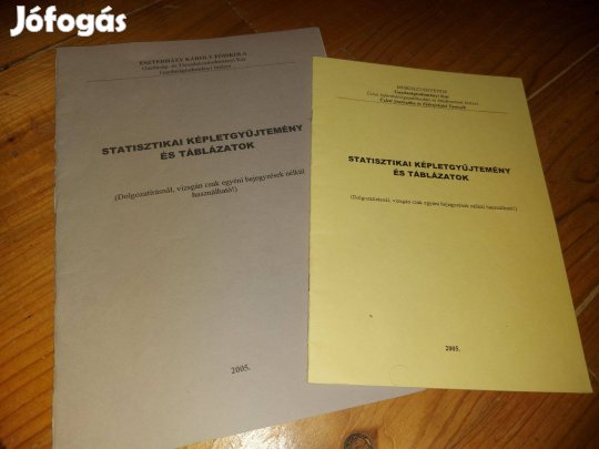 Statisztikai képletgyűjtemény 1900Ft ingyen szállítás