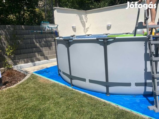 Steel Pro Max Bestway medenceszett 396X122cm, 1-szer használt, eladó!