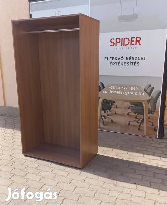 Steelcase nyitott gardróbszekrény,ruhásszekrény, dió színű - használt