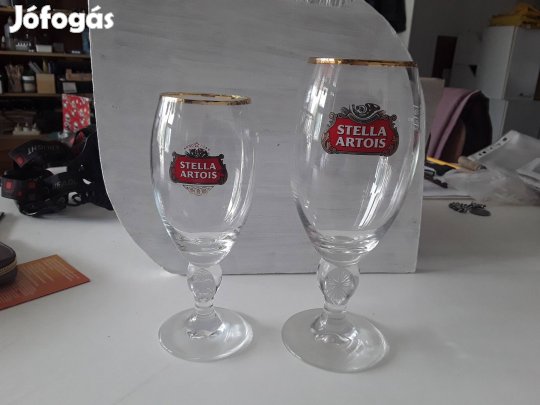 Stella sörös poharak újak 