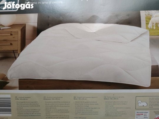 Steppelt prémium Gyapjú Paplan 200X140 CM Új német minőség