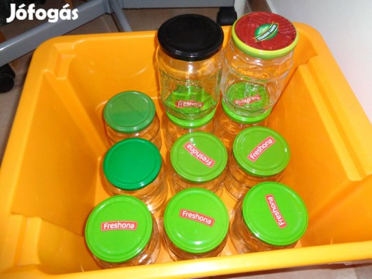 Steril cimke nélküli tetős befőttes üvegek