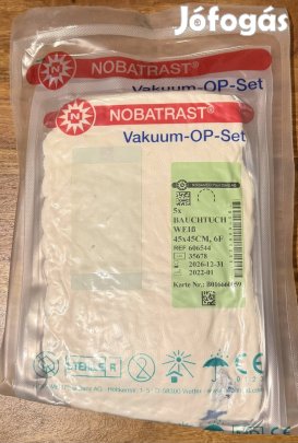 Steril műtéti gézlap / hasi törlő (45×45 cm) - 5 csomag, bontatlan 