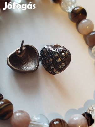 Sterling silver ezüst fülbevaló cirkonia köves fülbevaló 