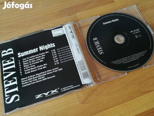 Stevie B - Summer nights (Zyx Music, Germany, 1998, CD)