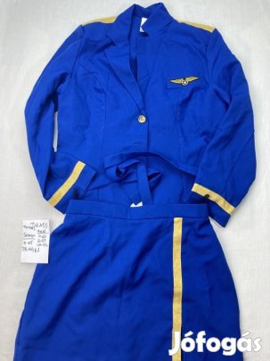 Stewardess jelmez, légiutas kísérő jelmez, felnőtt jelmez DK453