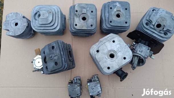 Stihl Husqvarna Jonsered gyári Mahle henger karburátor csomag