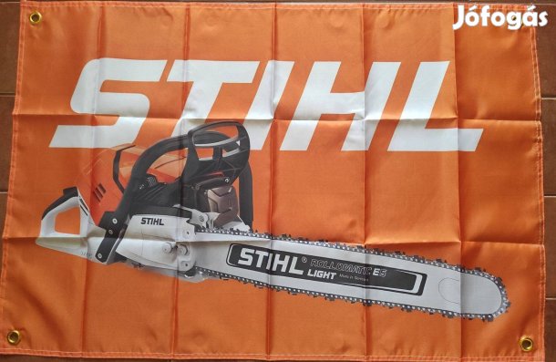 Stihl feliratú zászló, dekoráció nem Husqvarna