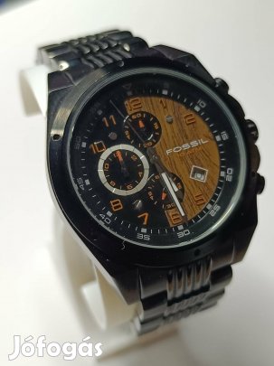 Stílusos Fossil Decker kronográf karóra fekete IP acél kivitelben