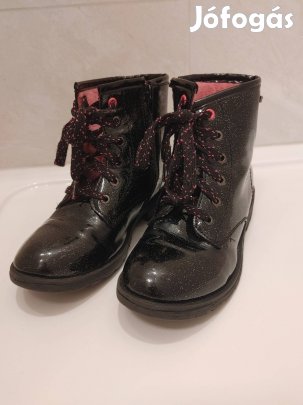 Stílusos, csillámos, lakk hatású, 34-es gyerek bakancs, lány