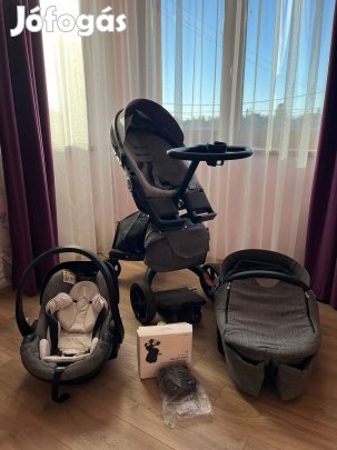 Stokke V6 Black Melange tartozékokkal