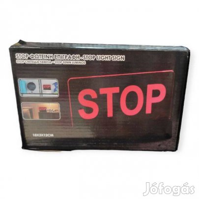 Stop lámpa piros fénnyel dekor világítás 18 cm