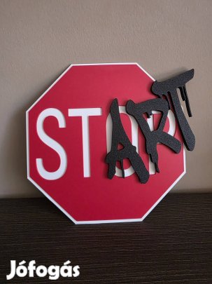 Stop tábla fali dísz