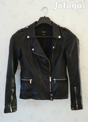 Stradivarius női valódi bőr S méretű dzseki