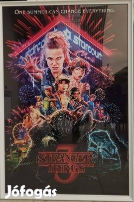 Stranger Things poszter 46x95 cm-es képkeretben