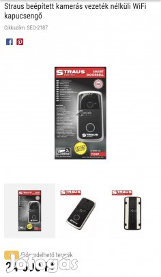 Straus beépített kamerás vezeték nélküli WIFI kapucsengő