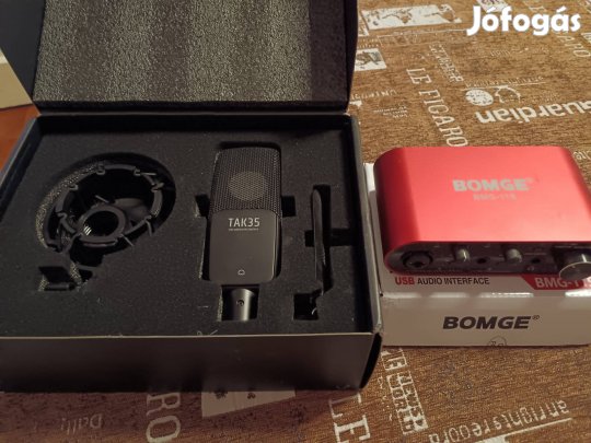 Stúdió hangkártya mikrofonnal