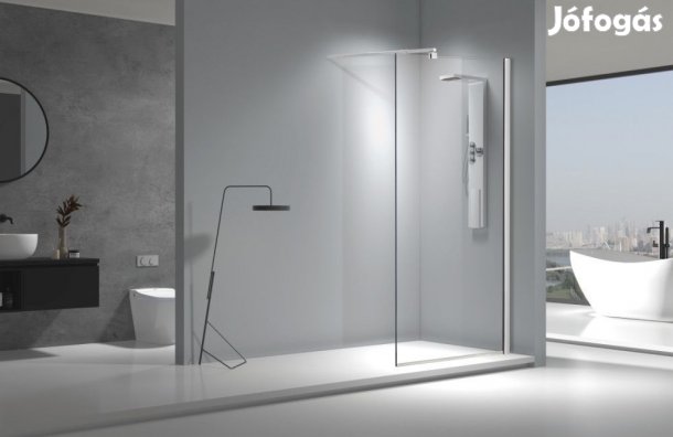 Stuxi Aqua Walk-in zuhanyfal, 130x200 cm, 8 mm vastag vízlepergető bi