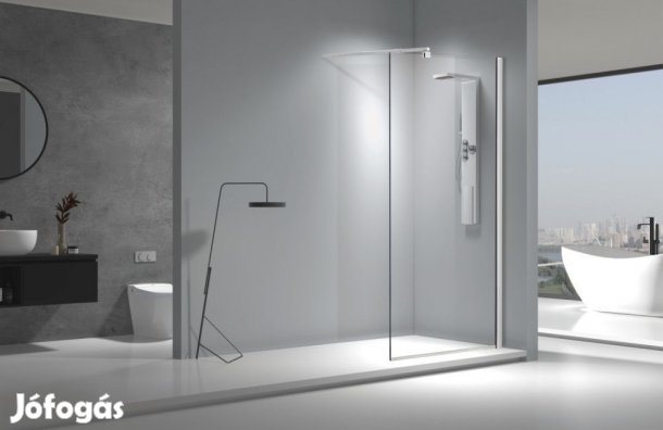 Stuxi Aqua Walk-in zuhanyfal, 140x200 cm, 8 mm vastag vízlepergető bi