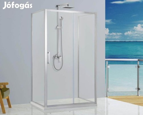 Stuxi Delhi 120x90 falsíkra szerelhető 3 oldalú tolóajtós zuhanykabin