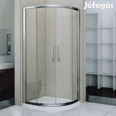 Stuxi Delhi 80x80 cm íves két tolóajtós zuhanykabin 6 mm vízlepergető