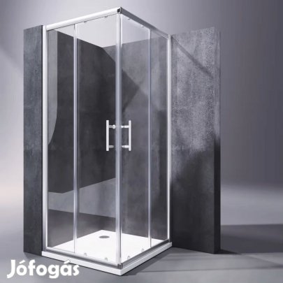 Stuxi Delhi 80x80 cm szögletes két tolóajtós zuhanykabin 6 mm vízlepe