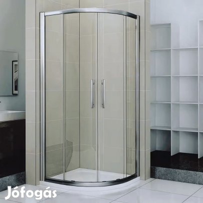 Stuxi Delhi 90x90 cm íves két tolóajtós zuhanykabin 6 mm vízlepergető