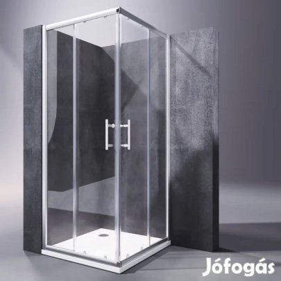 Stuxi Delhi 90x90 cm szögletes két tolóajtós zuhanykabin 6 mm vízlepe