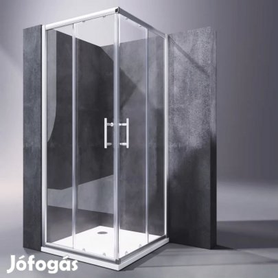 Stuxi Delhi 90x90 cm szögletes két tolóajtós zuhanykabin zuhanytálcáv