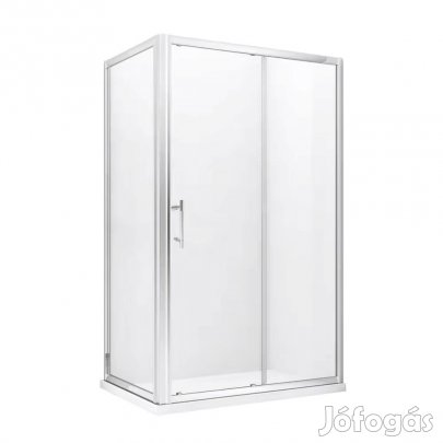 Stuxi Delhi aszimmetrikus szögletes tolóajtós zuhanykabin 6 mm vastag