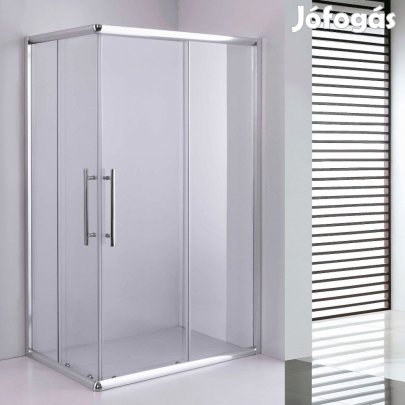 Stuxi Nizza 100x80 cm aszimmetrikus két tolóajtós zuhanykabin 6 mm ví