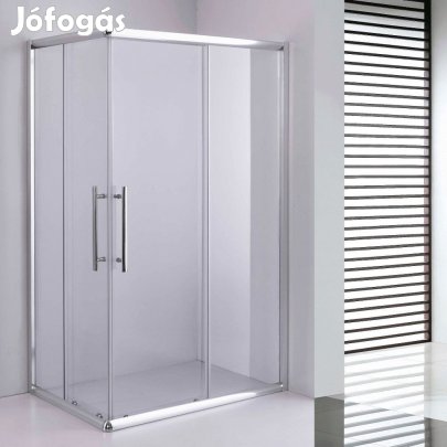 Stuxi Nizza 100x80 cm aszimmetrikus két tolóajtós zuhanykabin 6 mm ví