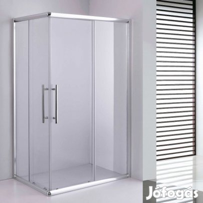 Stuxi Nizza 120x80 cm aszimmetrikus két tolóajtós zuhanykabin 6 mm ví