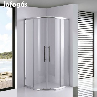 Stuxi Nizza 90x90 cm íves két tolóajtós zuhanykabin 6 mm vízlepergető