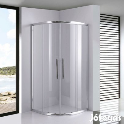 Stuxi Nizza 90x90 cm íves két tolóajtós zuhanykabin 6 mm vízlepergető