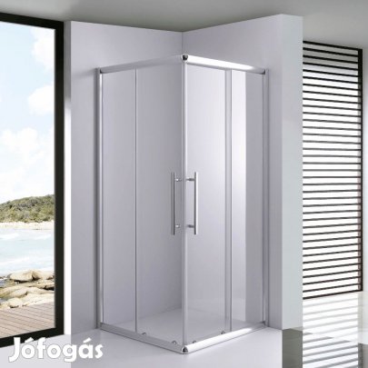 Stuxi Nizza 90x90 cm szögletes két tolóajtós zuhanykabin 6 mm vízlepe
