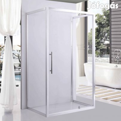 Stuxi Torino 120x90 falsíkra szerelhető 3 oldalú nyílóajtós zuhanykab