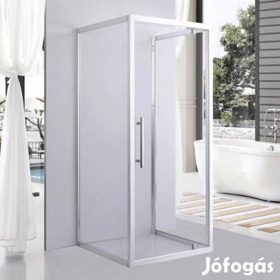Stuxi Torino 80x80 falsíkra szerelhető 3 oldalú nyílóajtós zuhanykabi
