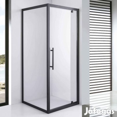 Stuxi Torino Black 100x100 szögletes nyílóajtós zuhanykabin 6 mm vízl