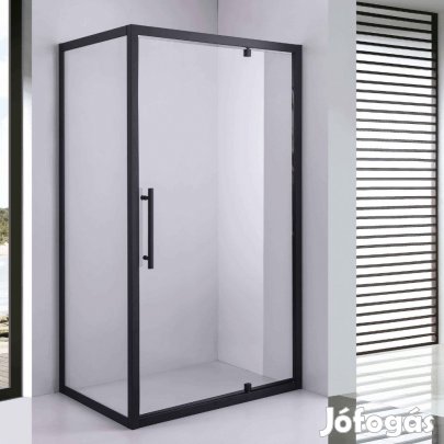 Stuxi Torino Black 110x100 aszimmetrikus szögletes nyílóajtós zuhanyk