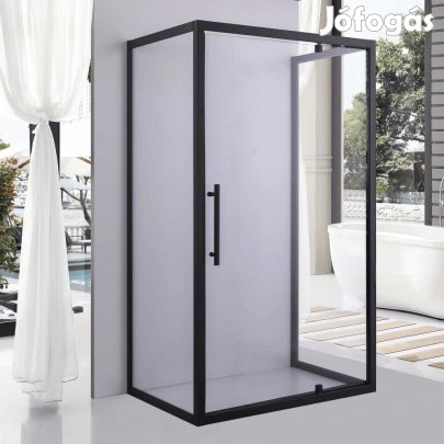 Stuxi Torino Black 120x100 falsíkra szerelhető 3 oldalú nyílóajtós zu