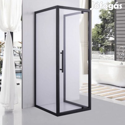 Stuxi Torino Black 70x100 falsíkra szerelhető 3 oldalú nyílóajtós zuh