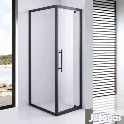 Stuxi Torino Black 90x100 aszimmetrikus szögletes nyílóajtós zuhanyka