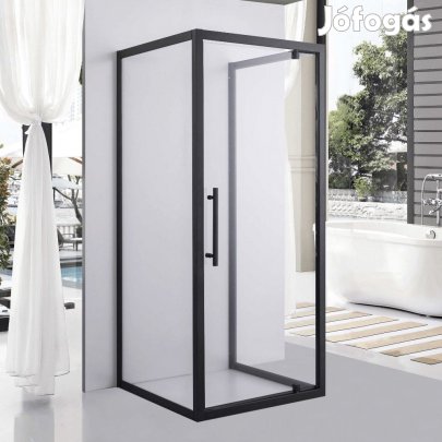 Stuxi Torino Black 90x90 falsíkra szerelhető 3 oldalú nyílóajtós zuha