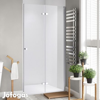 Stuxi Verona 90 cm széles csukló zuhanyajtó, 6 mm vízlepergető üvegge