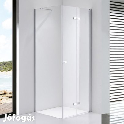 Stuxi Verona 90x90 cm szögletes csuklóajtós zuhanykabin, 6 mm vízlepe