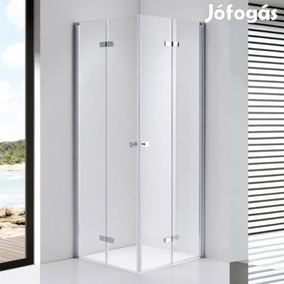 Stuxi Verona Duo 90x90 cm szögletes két csuklóajtós zuhanykabin, 6 mm