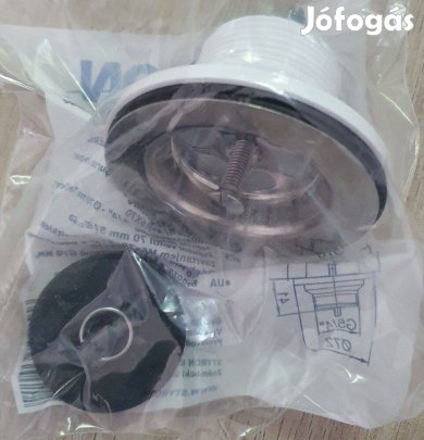 Styron inox lefolyó szelep mosdóhoz dugóval - Új bontatlan